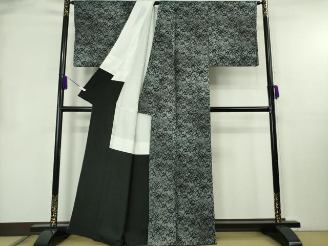 平和屋本店●極上 キモノデザイナー 斉藤上太郎 小紋 草花文 暈し染め 逸品 DZAB8531kh6