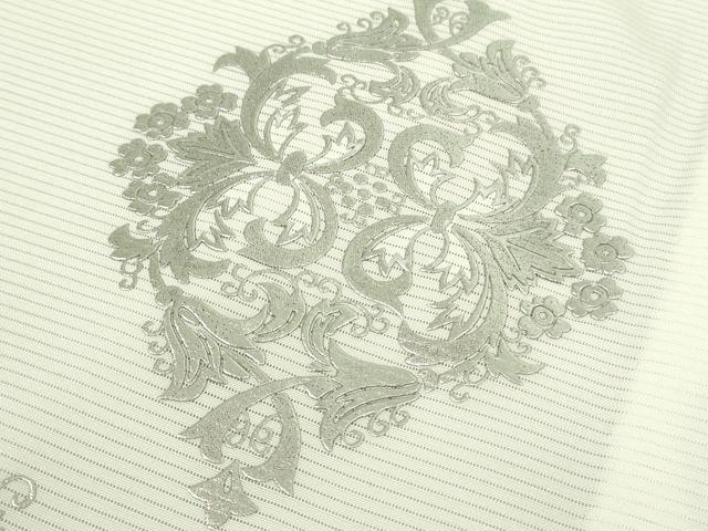 平和屋本店*極上 夏物 訪問着 絽 更紗花文 白地 銀彩 ロング丈 逸品 未使用 DZAB8541kh6