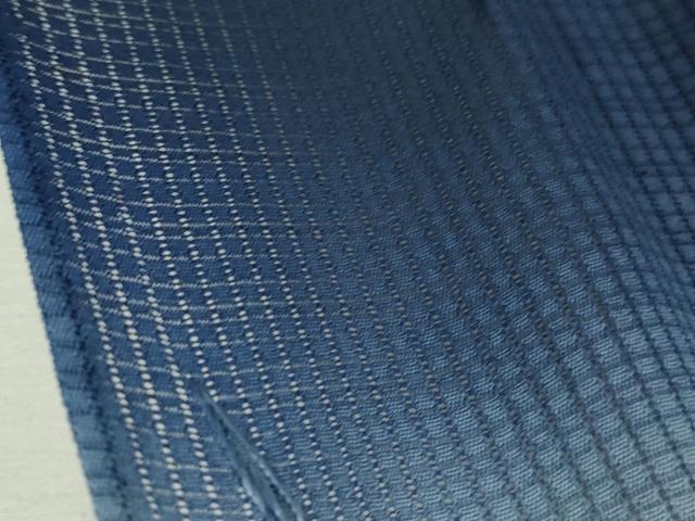 平和屋本店*極上 夏物 中国三大刺繍 スワトウ刺繍 汕頭刺繍 手刺繍 訪問着 紗 海老 立波葉文 鉄紺色地 暈し染め 銀糸 逸品 DZAB8544kh6
