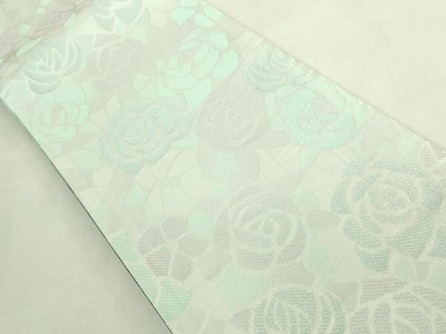 平和屋着物●極上 両面 半幅帯 薔薇 バラ 草花文 逸品 DZAB8597kh6
