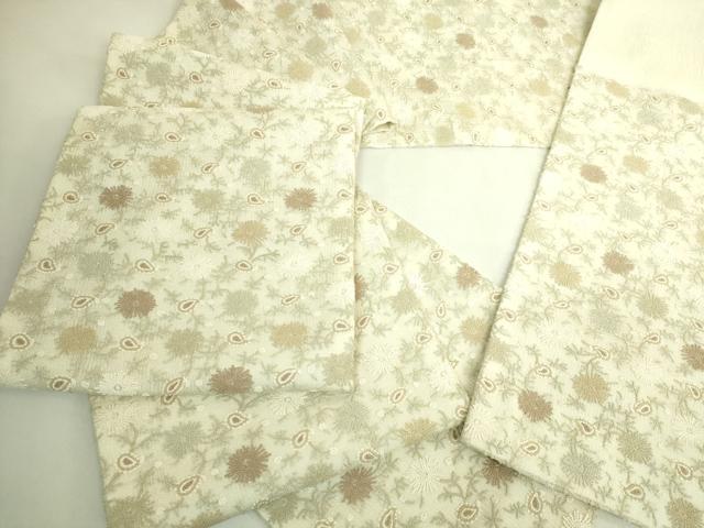 平和屋本店*極上 夏物 中国三大刺繍 総相良刺繍 総刺繍 袋帯 草花文 銀糸 逸品 DZAB8615kh6