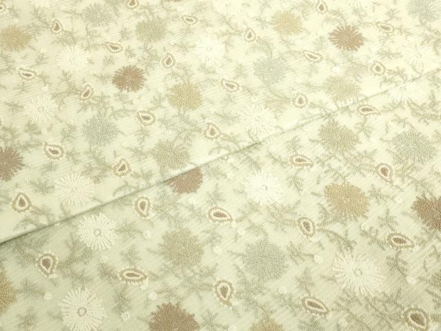 平和屋本店*極上 夏物 中国三大刺繍 総相良刺繍 総刺繍 袋帯 草花文 銀糸 逸品 DZAB8615kh6