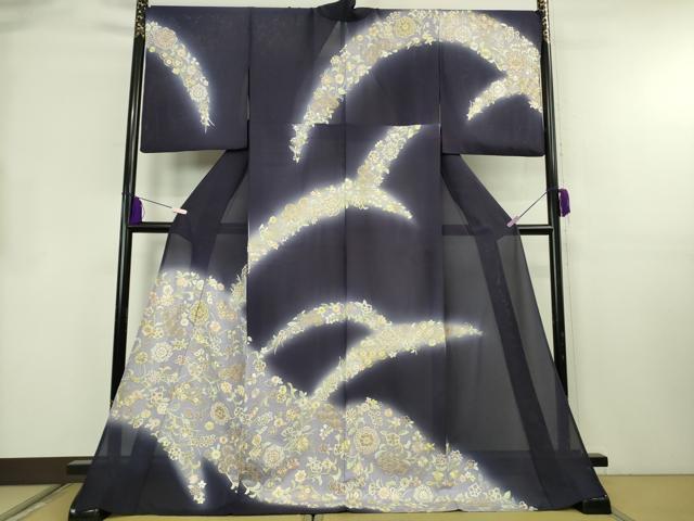 平和屋本店＊極上 夏物 京都老舗 尾峨佐染繍 総刺繍 中国三大刺繍 相良
