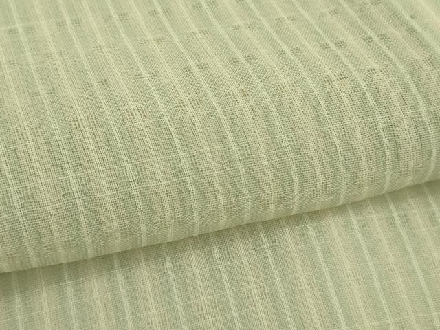 平和屋着物*極上 夏物 お召 西陣先染め 夏衣 花織 縞 反端付き 逸品 DZAB8657kh6