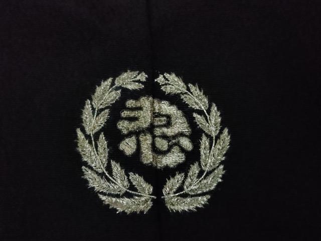 平和屋本店●極上 男性 銀座もとじ 黒紋付き 長羽織セット キングサイズ 御召縮緬 逸品 DZAB8666kh6