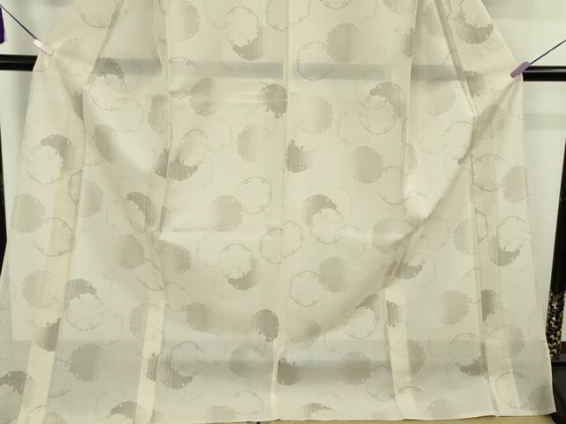 平和屋着物*極上 夏物 結城紬 夏結城 雪輪重ね 亜麻色地 ロング丈 逸品 DZAB8677kh6