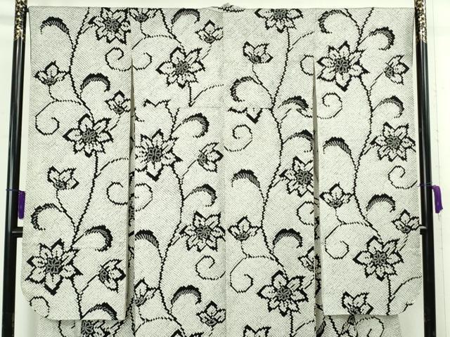 平和屋本店●極上 本疋田絞り 振袖 花唐草文 逸品 DZAB8720kh6