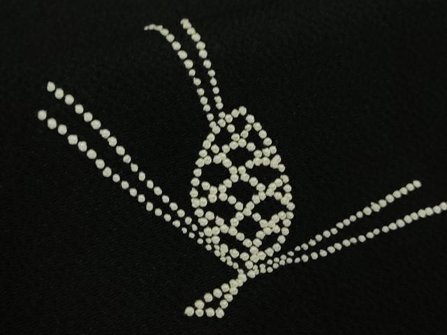 平和屋本店●極上 京都祇園の老舗 ぎをん齋藤 中国三大刺繍 相良刺繍 総刺繍 訪問着 松ぼっくり 黒地 鬼しぼ縮緬 逸品 DZAB8724kh6