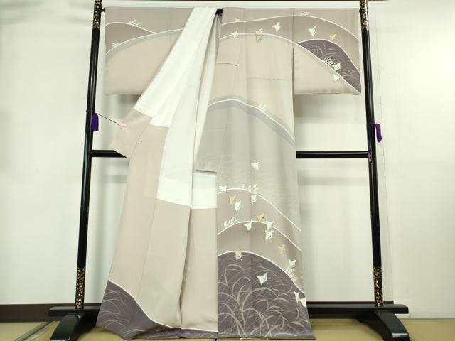 平和屋本店●極上 訪問着 友禅 作家物 立波に千鳥 逸品 DZAB8726kh6