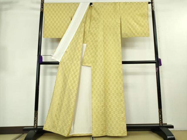 平和屋本店*希少 沖縄県最高級織物 夏物 首里花倉織 首里織 花織・絽織・紗織 刈安色地 逸品 DZAB8734kh6