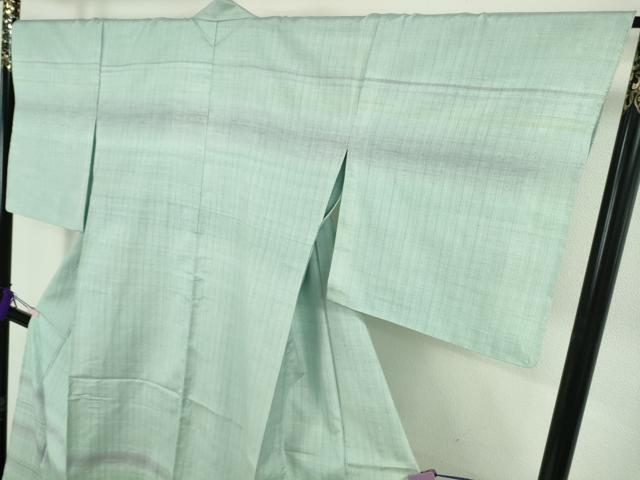 平和屋本店▽希少 人間国宝 志村ふくみ 紬 単衣 横段 小大丸扱い たとう紙付き 逸品 DZAB8736kh6