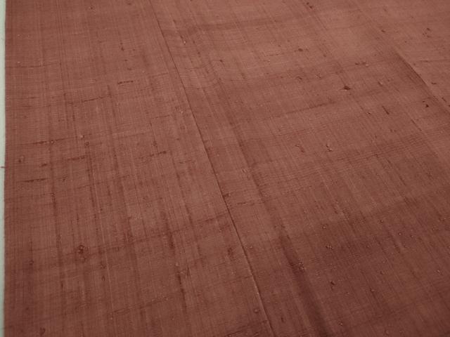 平和屋本店●極上 浦野理一 経節紬 背抜き仕立て 鳶色地 逸品 DZAB8739kh6