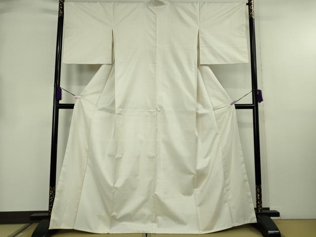 平和屋本店●極上 本場大島紬 白大島 一元絣 逸品 DZAB8744kh6