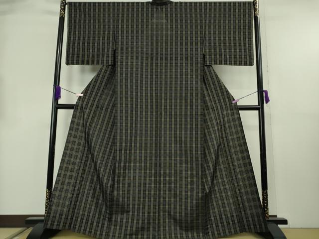 平和屋本店*希少 沖縄県最高級織物 夏物 首里花倉織 首里織 花織・絽織・紗織 黒地 逸品 未使用 DZAB8767kh6