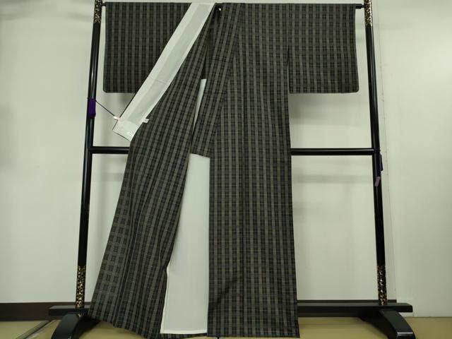 平和屋本店*希少 沖縄県最高級織物 夏物 首里花倉織 首里織 花織・絽織・紗織 黒地 逸品 未使用 DZAB8767kh6