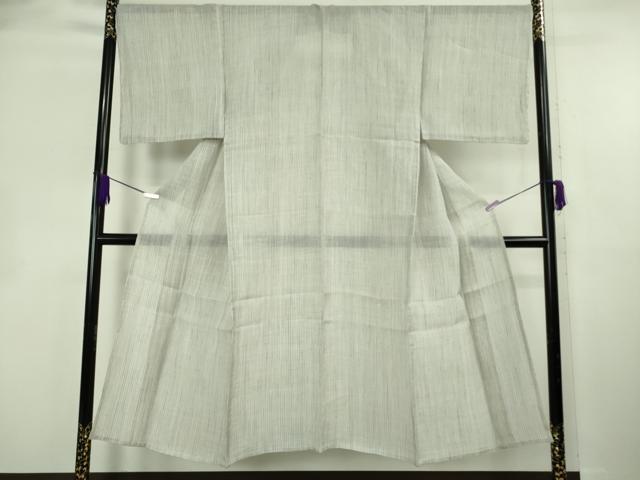 平和屋本店*最高級 夏物 男性 越後上布 縞 苧麻 逸品 未使用 DZAB8769kh6