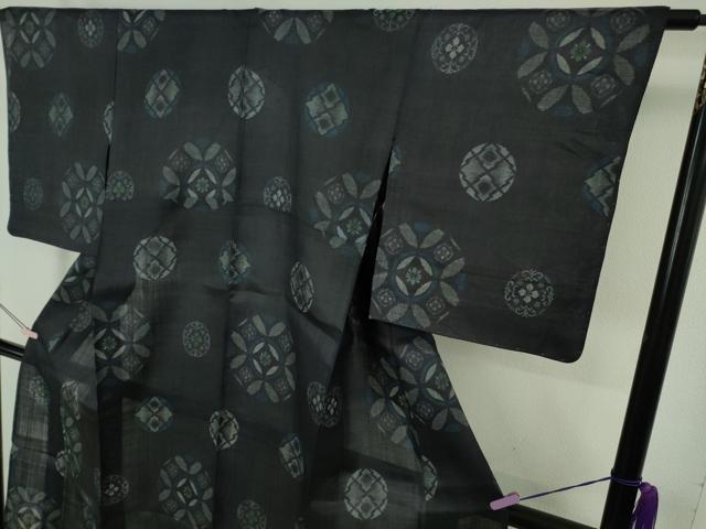 平和屋本店*極上 夏物 重要無形文化財 本場宮古上布 花丸文 苧麻 逸品 未使用 DZAB8772kh6