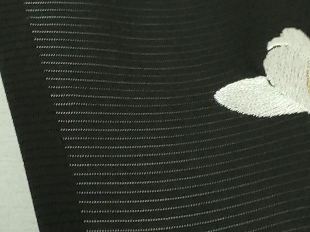 平和屋本店*極上 夏物 訪問着 絽 総刺繍 胡蝶蘭 黒地 金糸 逸品 未使用 DZAB8778kh6