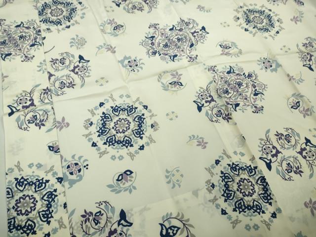 平和屋着物●上質な長襦袢 無双仕立て 花唐草文 リス やまと誂製 逸品 未使用 DZAB8780kh6