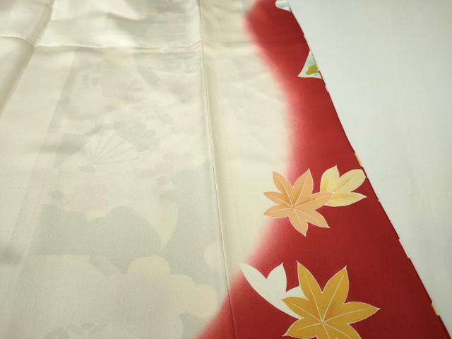 平和屋本店●極上 創業460年・千總 振袖 駒刺繍 誰が袖 吉祥花文 金彩 逸品 DZAB8782kh6