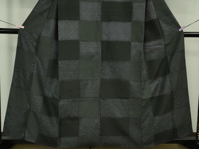 平和屋本店●極上 中国三大刺繍 スワトウ刺繍 汕頭刺繍 本塩沢 110亀甲 市松文様 逸品 DZAB8785kh6