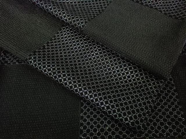 平和屋本店●極上 中国三大刺繍 スワトウ刺繍 汕頭刺繍 本塩沢 110亀甲 市松文様 逸品 DZAB8785kh6