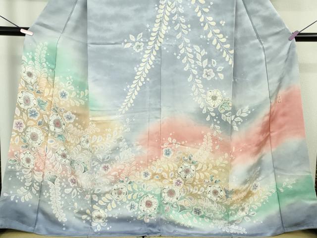 平和屋着物●極上 越後十日町の一流染匠 桐屋・翠山工房 訪問着 辻が花 暈し染め 逸品 未使用 DZAB8787kh6