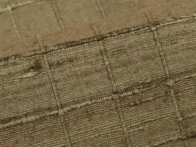 平和屋着物▽極上 インド・アッサム 野蚕糸 手織 ムガシルク 単衣 逸品 DZAB8793kh6
