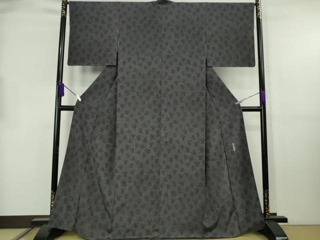 平和屋着物●極上 重要無形文化財 人間国宝 中村勇二郎 江戸小紋 国宝平等院雲中供養菩薩像五十二 黒地 逸品 DZAB8834kh6
