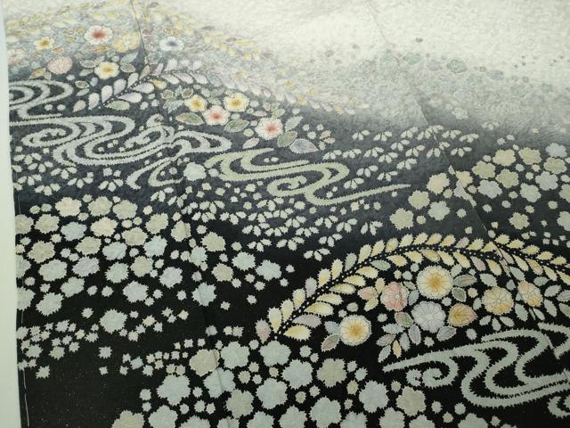 平和屋着物●極上 訪問着 辻が花 暈し染め 銀通し地 逸品 未使用 DZAB8840kh6