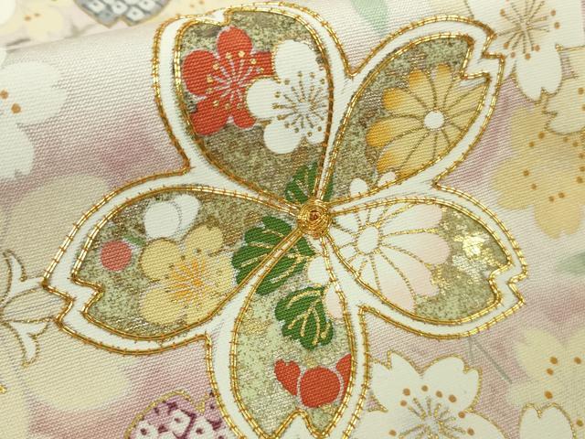 平和屋本店●極上 訪問着 駒刺繍 舞桜 薄い虹色地 暈し染め 金彩 逸品 DZAB8844kh6