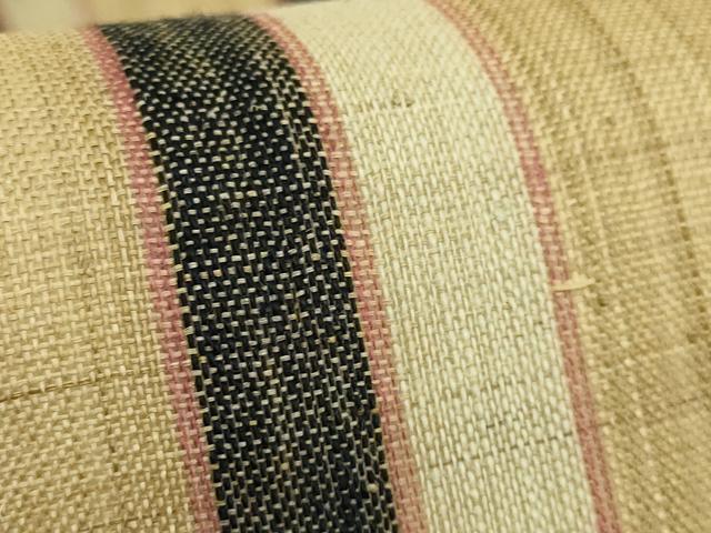 平和屋本店*極上 夏物 芭蕉布 手積み芭蕉糸100% 九寸名古屋帯 間道 逸品 DZAB8852kh6
