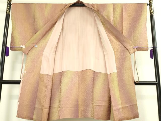 平和屋着物∞極上 道中着 ロング丈 正倉院花地紋 暈し染め 逸品 DZAB8897kh6