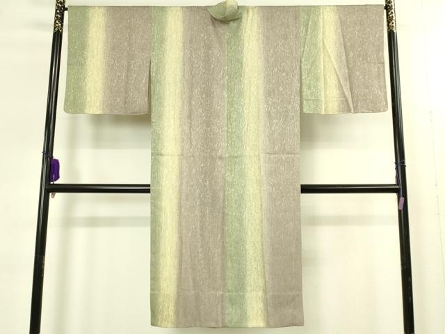 平和屋着物∞極上 道中着 スリーシーズン 春夏秋 塵除け ロング丈 染師:三代目照慶 木目ぼかし染 紗紋布 証紙 逸品 DZAB8906kh6