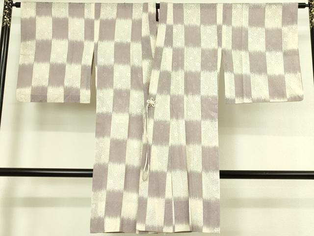 平和屋着物∞極上 道中着 スリーシーズン 春夏秋 塵除け ロング丈 紗 市松草花 逸品 DZAB8910kh6