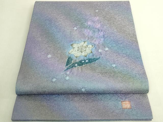 平和屋本店●極上 久保田一竹 幻の辻が花 太鼓柄袋帯 金通し地 さが美扱い 逸品 DZAB8916kh6
