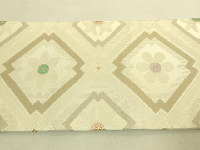 平和屋本店●極上 銀座もとじ 九寸名古屋帯 唐織 花菱文 金糸 逸品 DZAB8944kh6