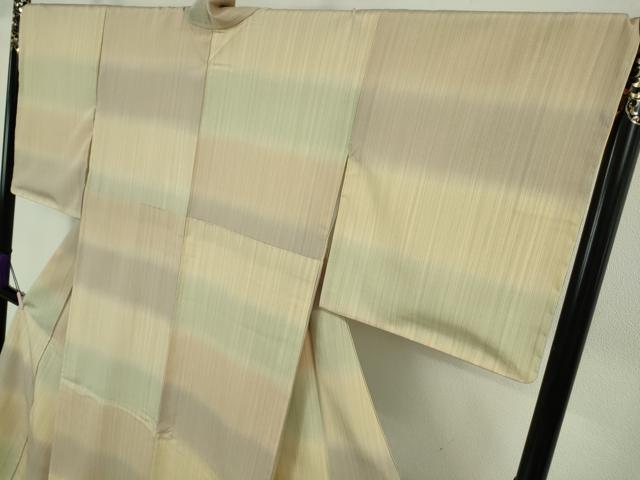 平和屋本店●極上 本塩沢 やまだ織 草木染 やまもも 水沢みどり作 証紙付き ロング丈 逸品 DZAB8966kh6
