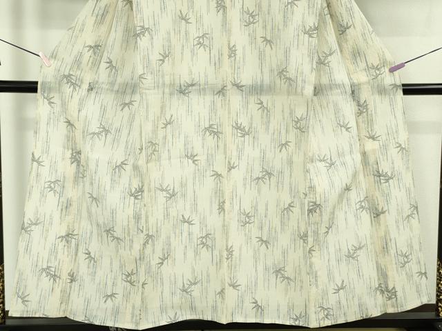 平和屋着物*極上 夏物 本場小千谷ちぢみ 麻 笹竹文 逸品 未使用 DZAB8972kh6