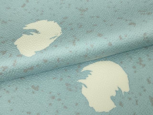 平和屋着物●極上 ジャパンオートクチュール 渡辺雪三郎 小紋 霞文 白藍色地 逸品 DZAB9013kh6