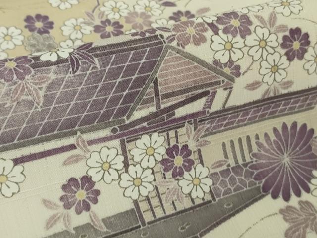 平和屋本店●極上 染織の名門 しょうざん 生紬 訪問着 御所解文 金彩 やまと金ラベル 反端付き 逸品 DZAB9015kh6