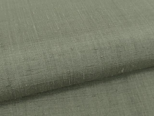 平和屋本店●極上 本場結城紬 重要無形文化財 色無地 桔梗鼠色 逸品 DZAB9025kh6