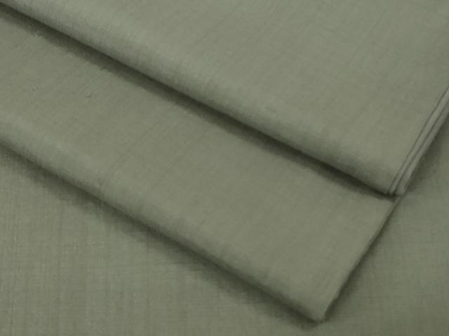 平和屋本店●極上 本場結城紬 重要無形文化財 色無地 桔梗鼠色 逸品 DZAB9025kh6