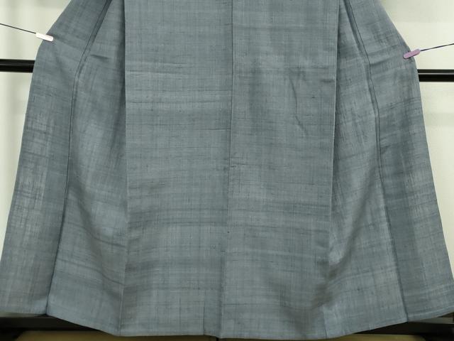 平和屋本店▽極上 浦野理一 経節紬 単衣 色無地 薄花色 逸品 DZAB9029kh6