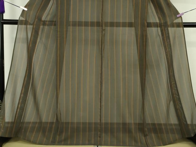 平和屋本店*希少 夏物 本場黄八丈 夏黄八 紗紬 縞 逸品 DZAB9033kh6