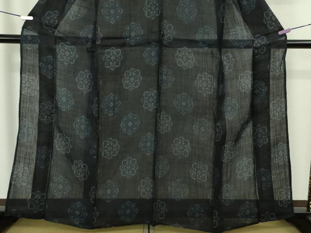 平和屋本店*極上 夏物 重要無形文化財 本場宮古上布 苧麻 舞花文 逸品 DZAB9034kh6