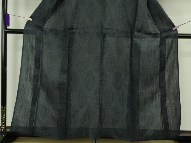 平和屋本店*極上 夏物 重要無形文化財 本場宮古上布 苧麻 花菱文 逸品 未使用 DZAB9036kh6