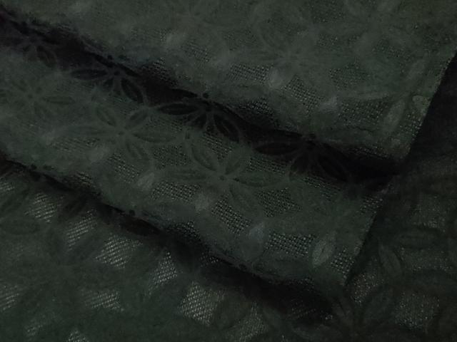 平和屋着物*極上 夏物 色無地 紗 花繋ぎ地紋 蝋色 逸品 DZAB9044kh6