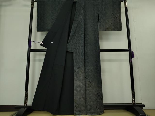 平和屋本店●極上 中国三大刺繍 スワトウ刺繍 汕頭刺繍 総刺繍 本場大島紬 訪問着 七宝花文 暈し染め 健勝苑扱い 逸品 未使用 DZAB9046kh6