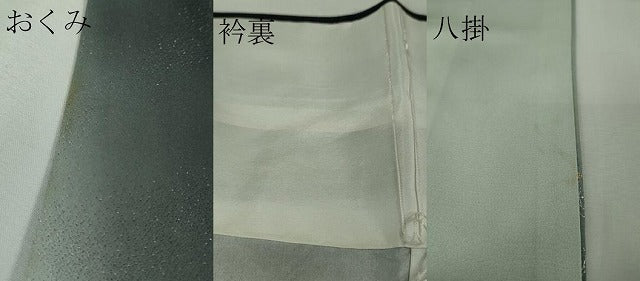 平和屋着物●極上 訪問着 スパンコール 花唐草文 暈し染め 金銀彩 銀通し地 ロング丈 逸品 DZAB9052kh6